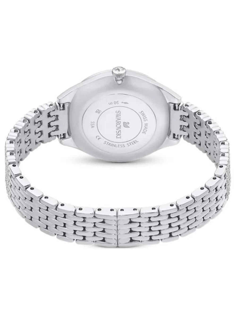NWT Swarovski Attract Quartz Crystal Silver Dial Ladies Watch